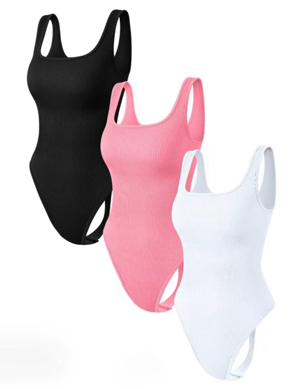 OQQ Women 3 Piece Bodysuits